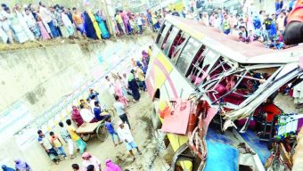 19 killed in Madaripur after bus falls into ditch