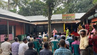 Aspirant candidate of ‘Boat’ Barrister Raquib exchanges views in Tangail’s Nagarpur Upazila