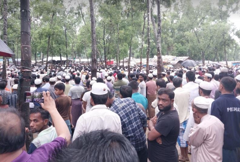 Hundreds of Rohingyas hold rally, demand safe repatriation