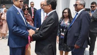 President reaches Singapore from Indonesia