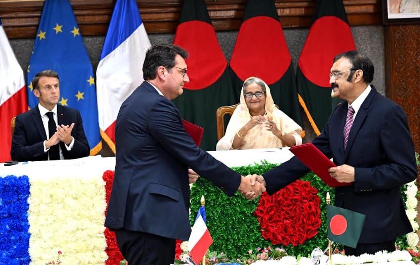 Dhaka, Paris sign two instruments