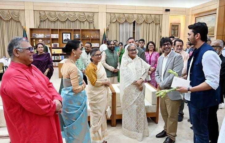 Prime Minister’s dinner in honor of cast and crew of ‘Mujib: Shaper of a Nation’