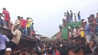 17 killed in a collision between two trains in Kishoreganj’s Bhairab