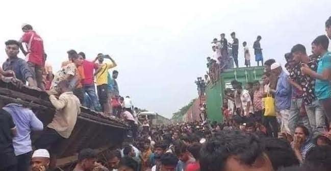 17 killed in a collision between two trains in Kishoreganj’s Bhairab