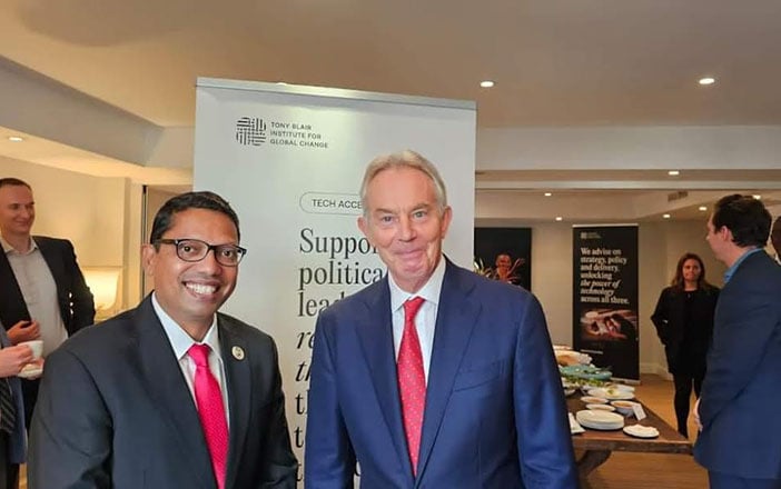 Palak’s meeting with the former Prime Minister of the United Kingdom, Tony Blair