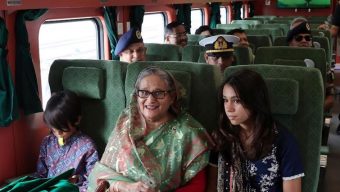 PM crosses Padma River by train