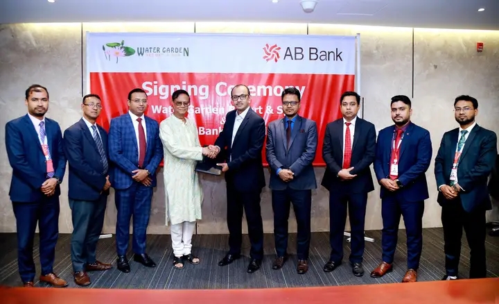 Signing of agreement between AB Bank and Water Garden Resort & Spa