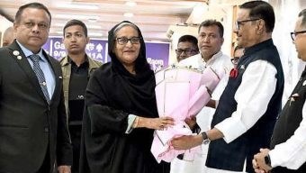 Prime Minister Hasina returns home