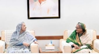 Raushan Ershad meets PM at Ganabhaban