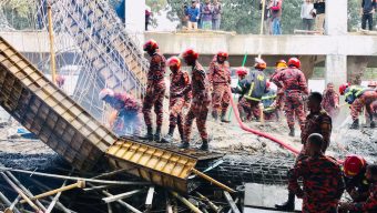 Under Construction, building collapse in Rajshahi University