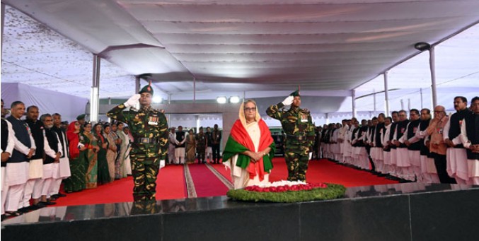 Prime Minister pays rich tributes to Bangabandhu on historic March 7