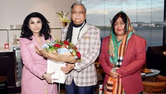 President reaches London from UAE for health check up