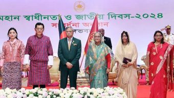 Bhutanese King joins Independence Day reception at Bangabhaban