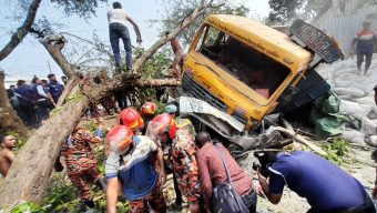 14 killed when a truck hits auto-rickshaw, private car in Jhalakathi