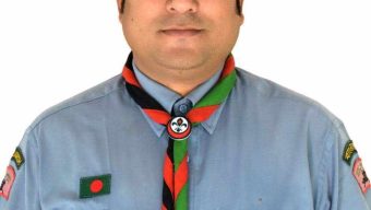 Touhiduzzaman the best rover scout leader of Dhaka division