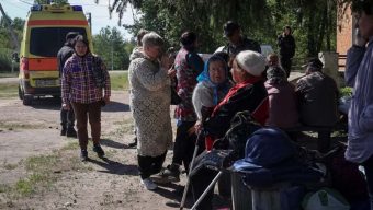 Hundreds evacuated from Ukraine border after Russian offensive