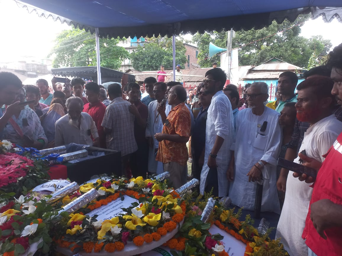 AL ex-MP Manu Majumder cremated in Netrakona