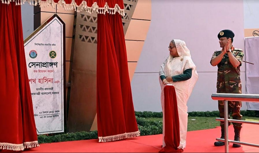 PM opens AFIP, Senaprangan Bhabans in Dhaka Cantonment