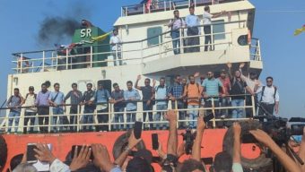 Crew members of MV Abdullah reach Ctg port