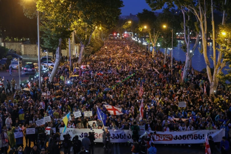 Georgian protesters prepare for new rally