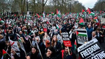 Thousands of pro-Palestinian protesters rally in Madrid