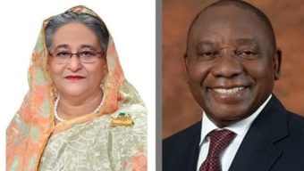 Sheikh Hasina greets Ramaphosa on his re-election as South African President