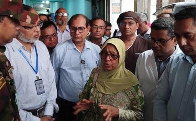 Health Adviser visits injured protesters at DMCH