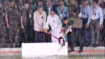 President releases fish fries in Bangabhaban pond