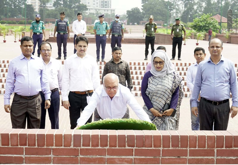 Liberation War Affairs advisor pays tributes to Liberation War martyrs at Savar