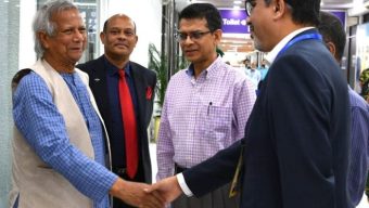 Professor Yunus returns home