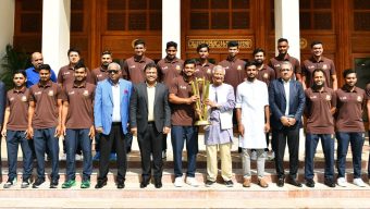 Chief Adviser accords reception to national cricket team