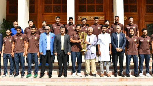 Chief Adviser accords reception to national cricket team