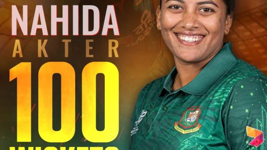 Nahida first Bangladeshi to claim 100-wicket