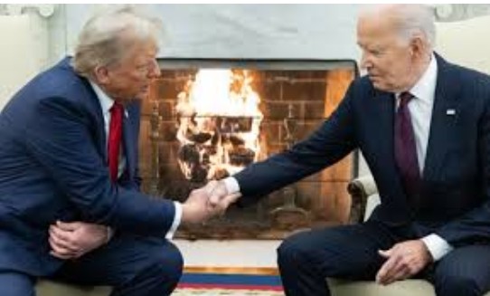 Trump, Biden shake hands in White House