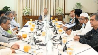 Cheif adviser holding meeting with four political parties