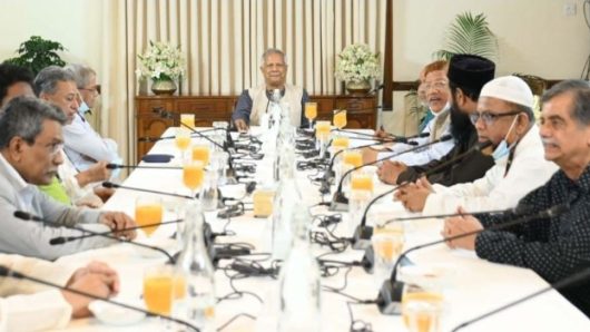Cheif adviser holding meeting with four political parties
