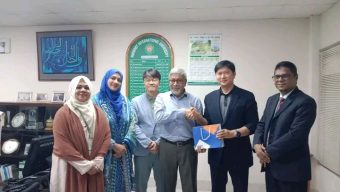 A delegation from Kangwon National University in South Korea, visited Manarat International University