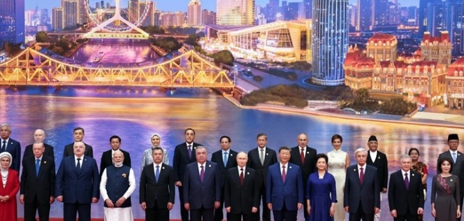 Leaders gather with China’s Xi for summit ceremony