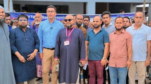Day-long free medical camp held at Chhatke, Sunamganj, under the initiative of industrialist Abul Hussain