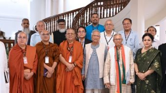 Buddhist leaders exchange greetings with Cheif Adviser
