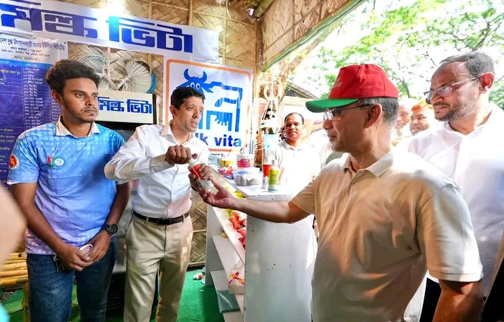 Prime Minister Tarique Rahman visited Milkvita’s stall