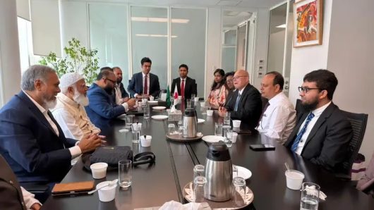 Opposition leader exchanges views with officials of Bangladesh Embassy in Japan