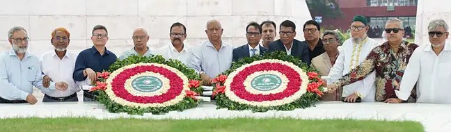 Newly appointed Chairman of Red Crescent visits graves of Ziaur Rahman and Begum Khaleda Zia