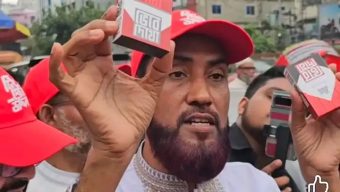 Selim, the mayoral candidate for Dhaka North, is conducting an innovative campaign against drugs and cigarettes