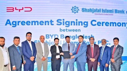 An agreement has been signed between Shahjalal Islami Bank and BYD.